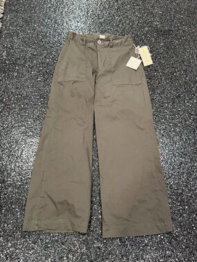 Joie Demarius Olive Khaki Size 8 Women’s Wide Leg Pants NWT